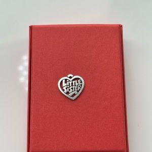 James Avery Little Sister charm, sterling silver
